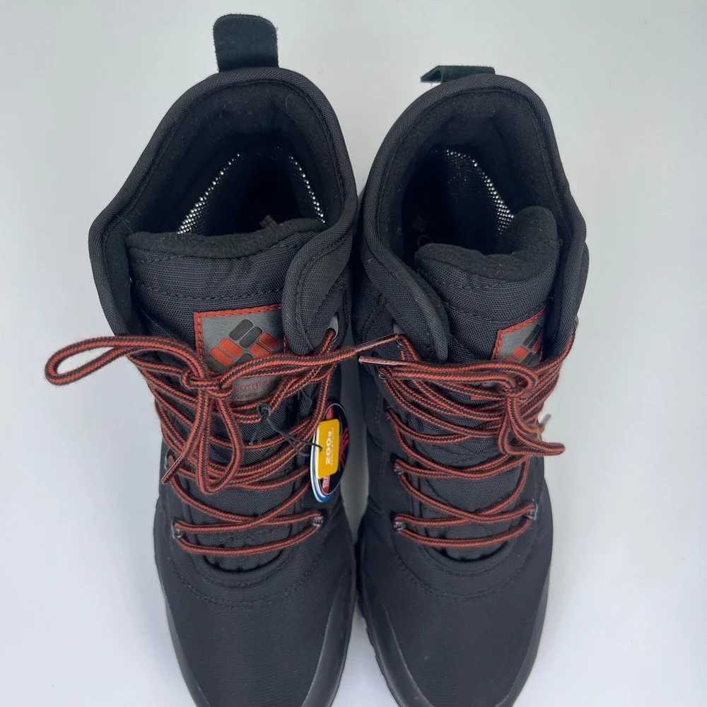 Columbia Waterproof Hiking‎ Boots Mens 15 Black Mid Trail Shoes BM2806-010 NWT